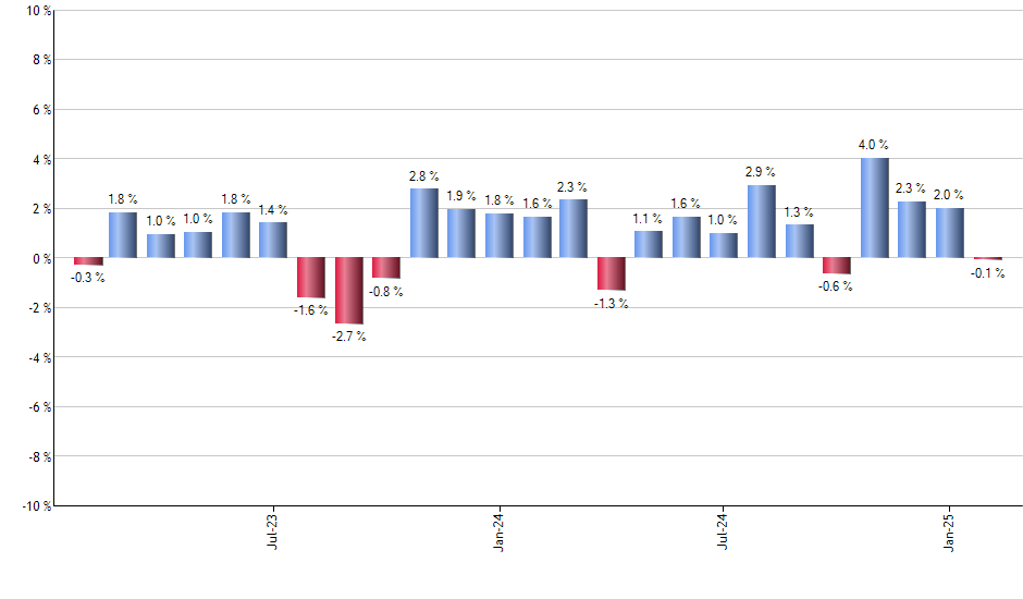 FAN monthly returns chart