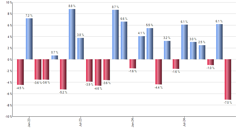 LIT monthly returns chart