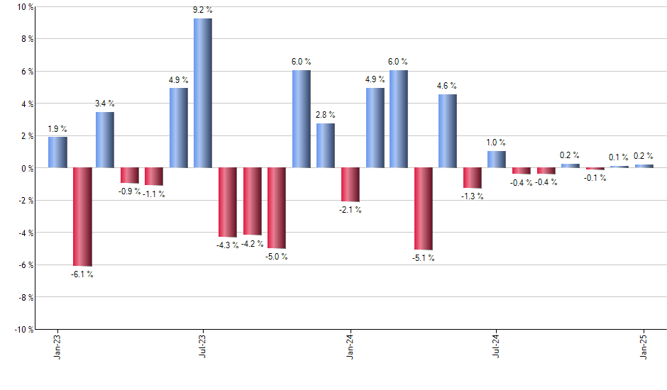 MVV monthly returns chart